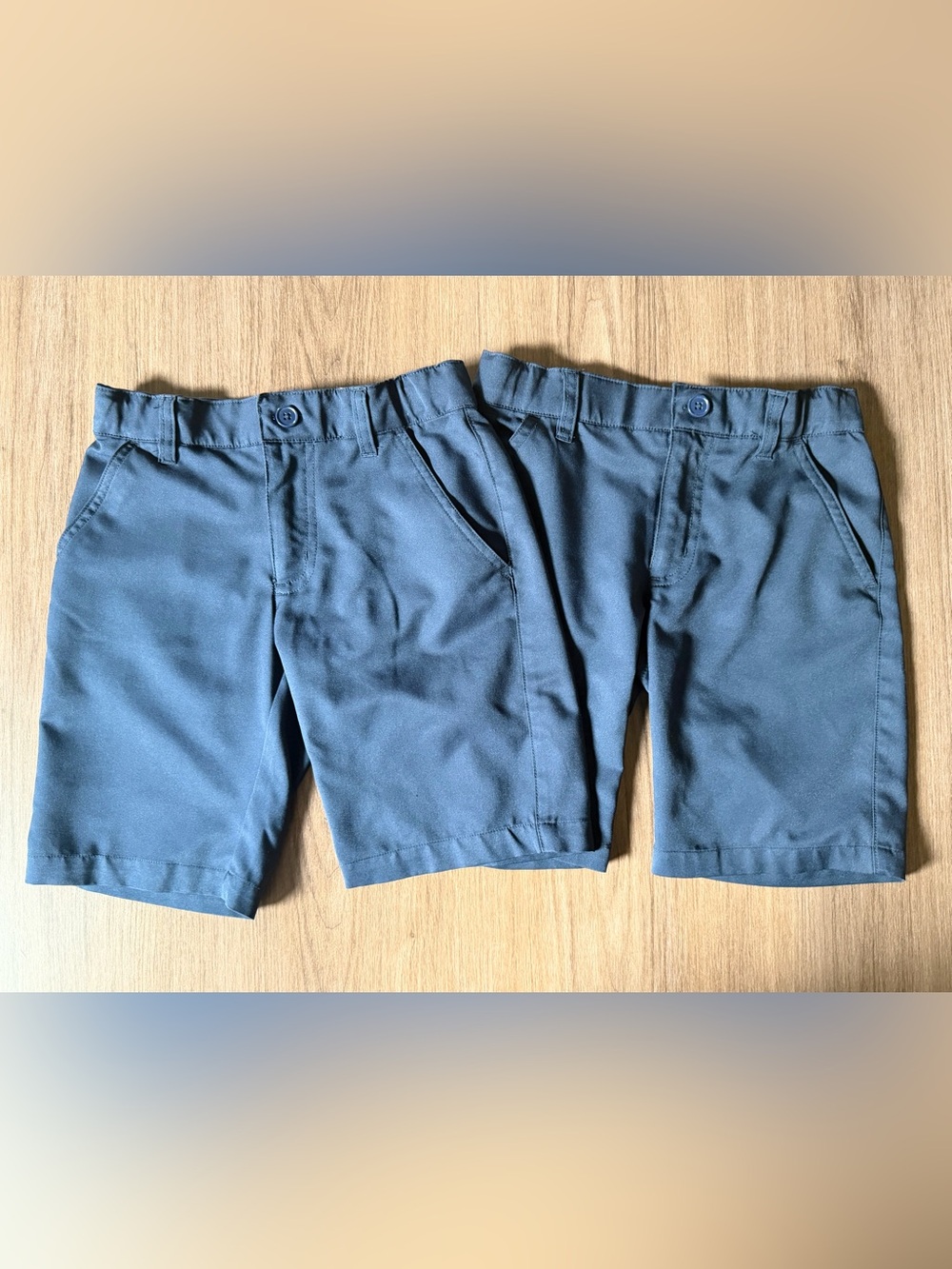 French Toast Boys' Blue Flat-Front Shorts